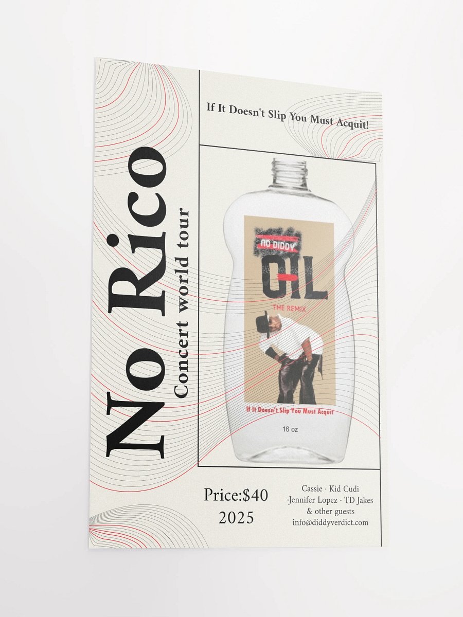 No Rico Concert Tour Bottle Poster product image (2)