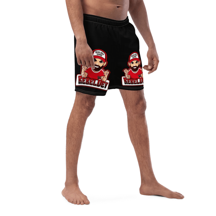 RebelDev black swim trunks product image (8)