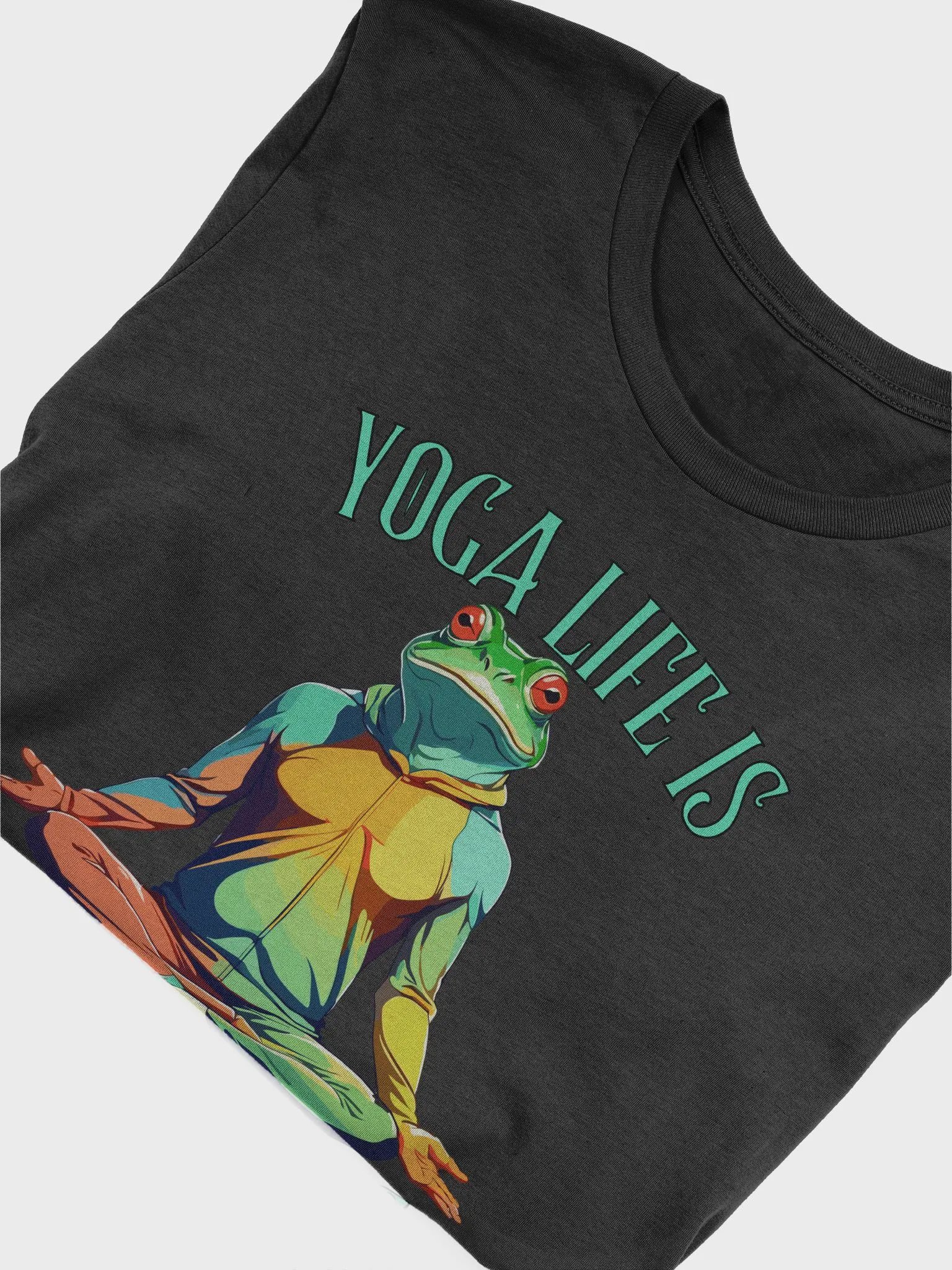 Yoga Frog Graphic T Shirt | Yoga Life Is Ribbiting product image (3)