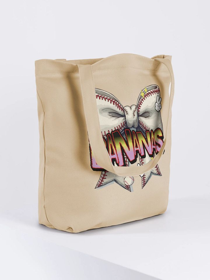 Bananas Bow Baseball Playful Eco Tote product image (4)