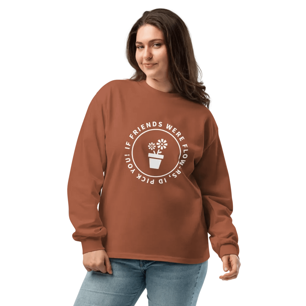 Unisex Premium Heavyweight Long Sleeve If Friends Were Flowers product image (6)