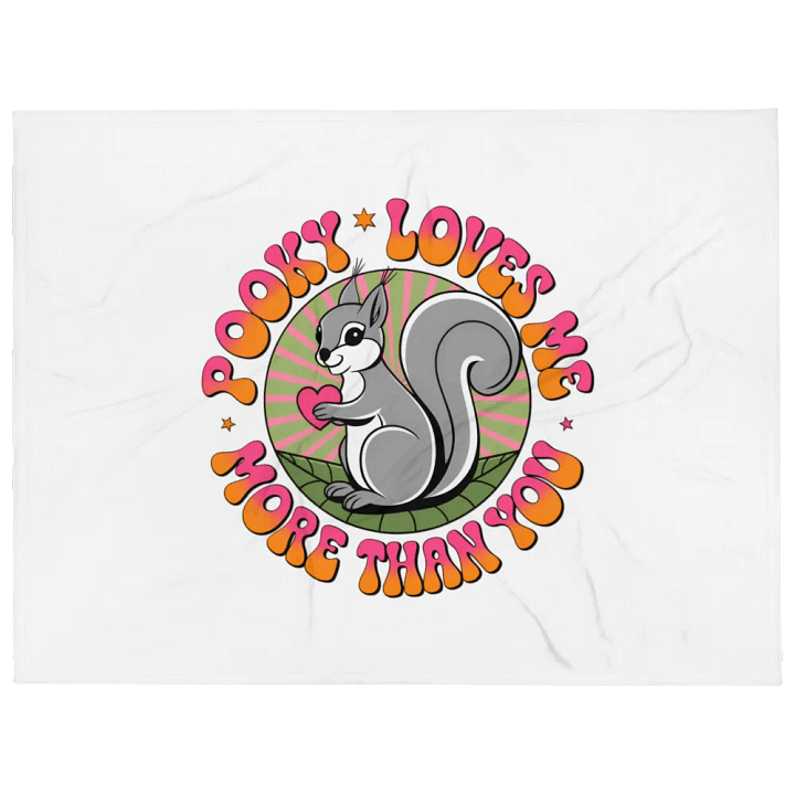 Ultra soft and plushy blanket: Pooky loves me more than you, 70s product image (1)