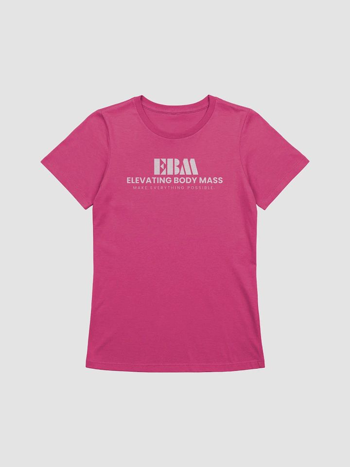 EBM Women's Supersoft Relaxed-fit Tee (White Logo) product image (1)