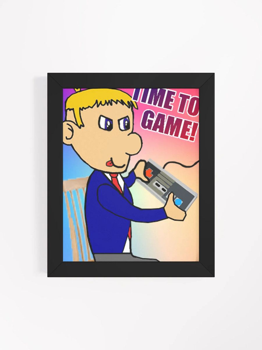 Rectangle 'Time To Game' Framed Poster product image (4)