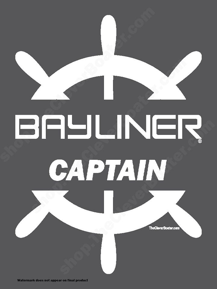 Bayliner Captain - T-Shirt - Dark Shirt w/White Logo product image (2)