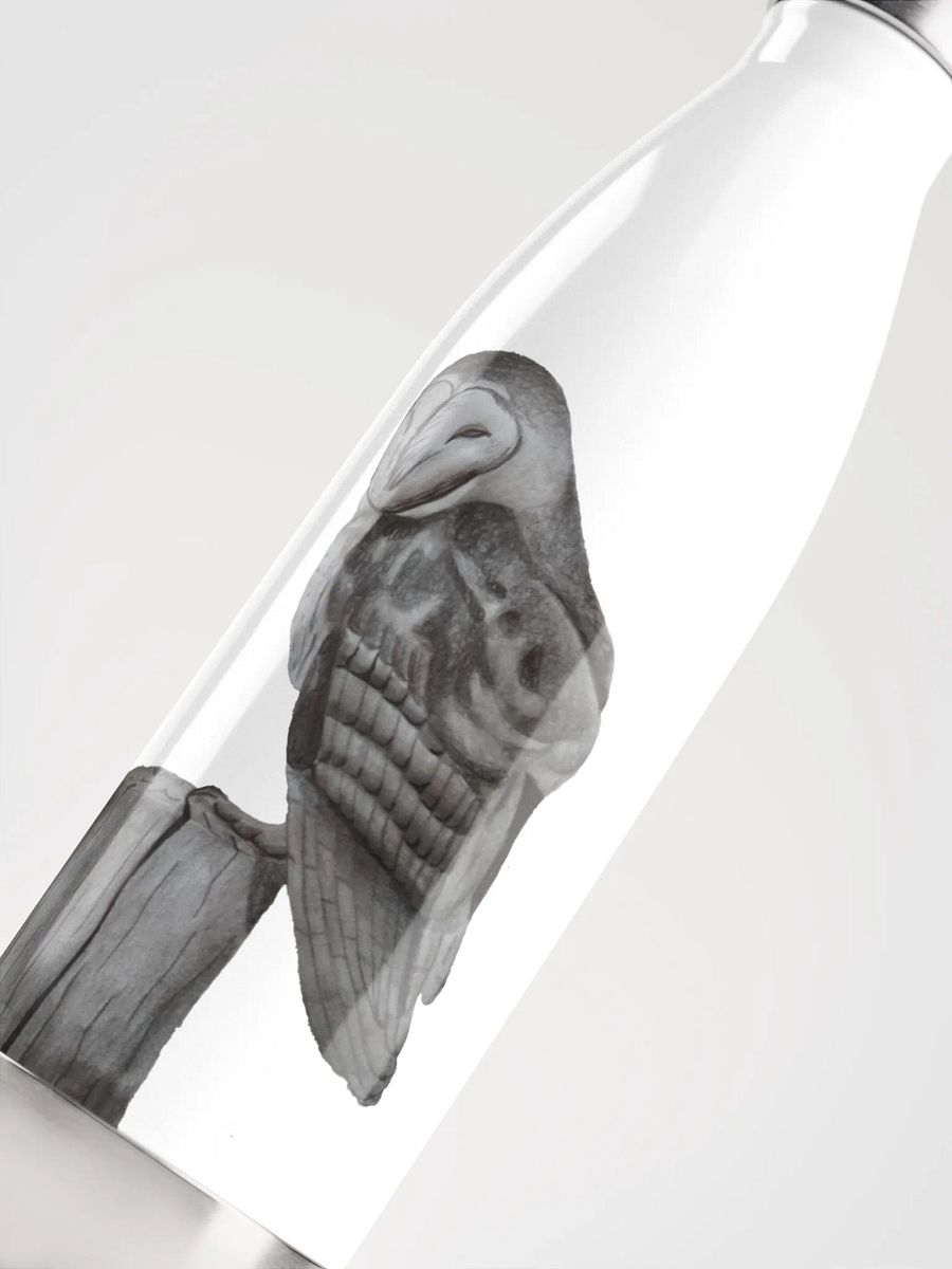 Barn Owl Drawing Water Bottle product image (5)