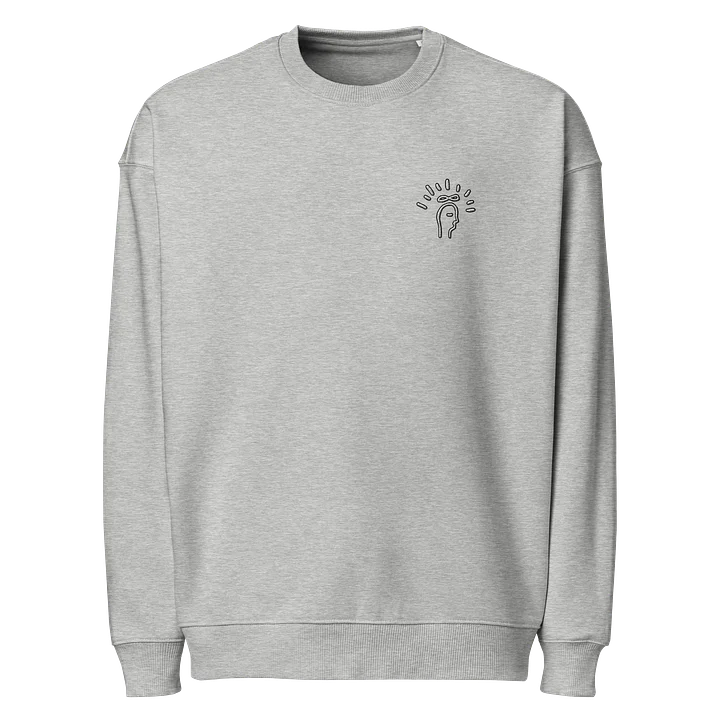 Magic Mind (B&W lined design) organic oversized crewneck product image (1)