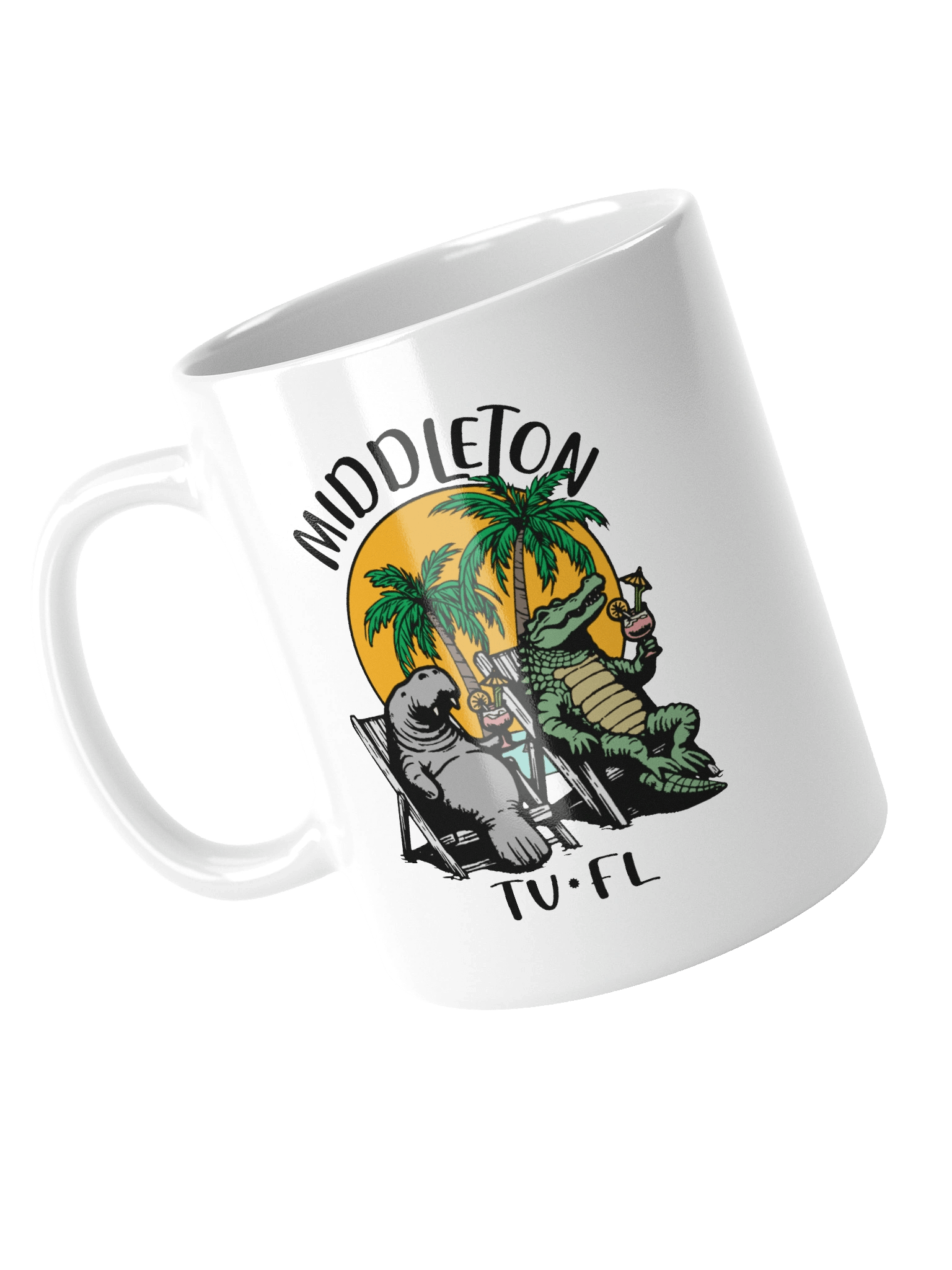 Middleton TV Florida USA Fun Manatee Alligator Design Coffee Mug product image (4)