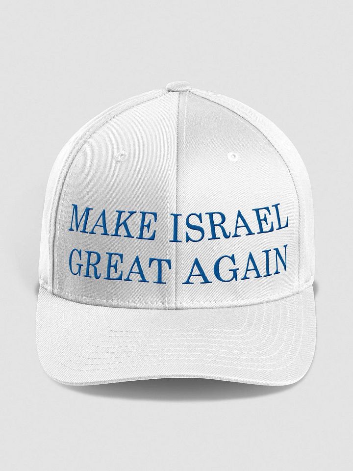 "MAKE ISRAEL GREAT AGAIN" White Flexfit Cap product image (1)