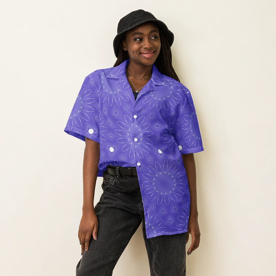 Hawaiin Style Shirt, Button Up, Unisex, Floral Burst product image (9)