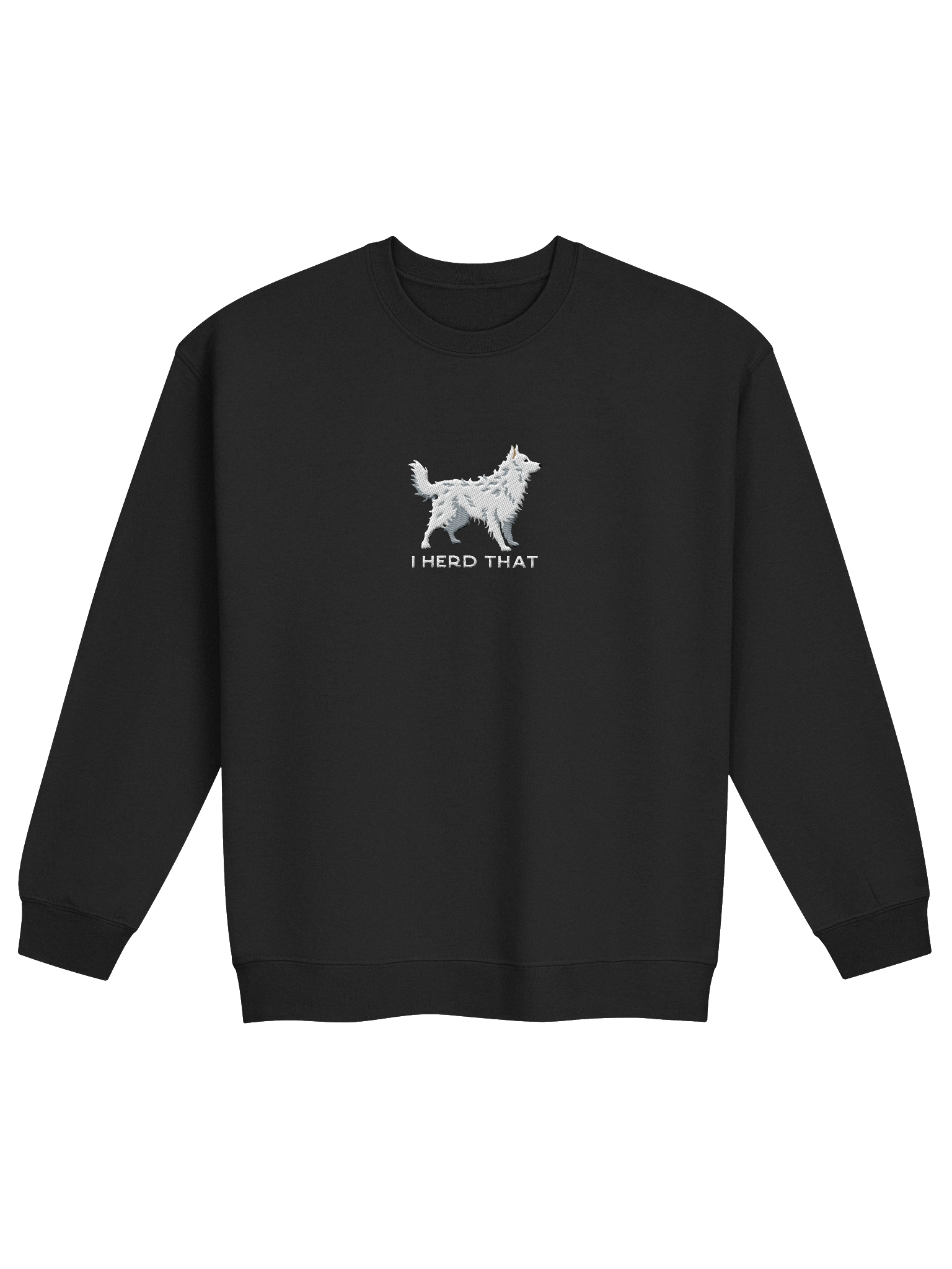 I Herd That Sweatshirt (Embroidered) of a Hungarian Mudi(White) product image (2)