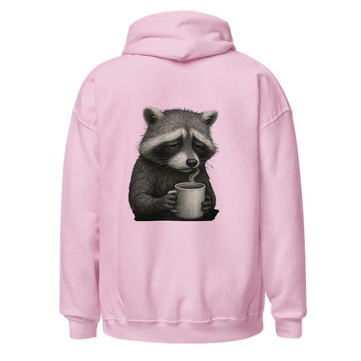 Hendrik Sad Raccoon Coffee Hoodie product image (1)
