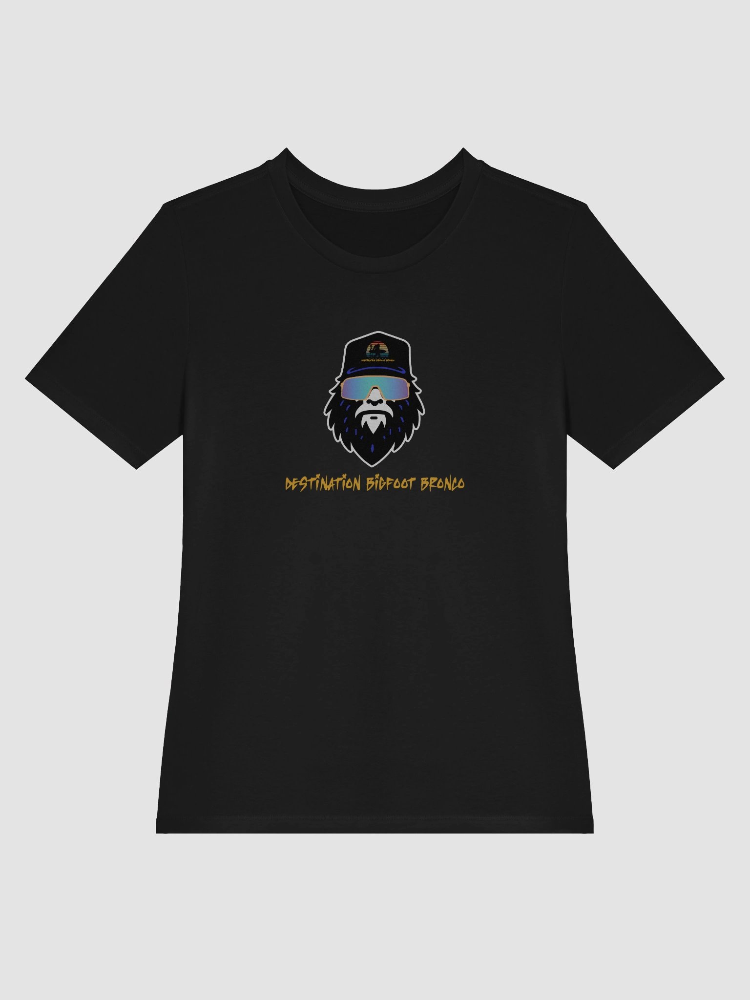 Destination Bigfoot Bronco Bigfoot Logo Bella+Canvas Women's Supersoft Relaxed-fit T-Shirt (Black) product image (3)