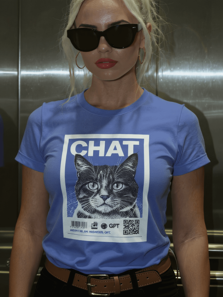 Meow Me An Answers" T-Shirt - The AI Cat product image (2)