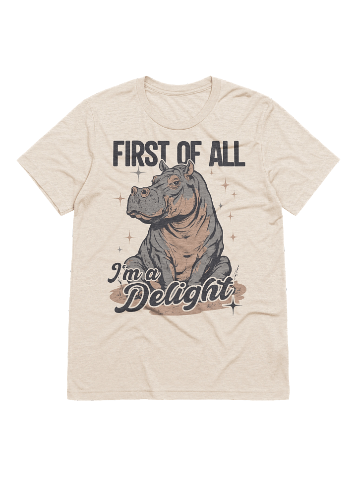 The "I'm a Delight" Hippo Triblend T-shirt product image (32)