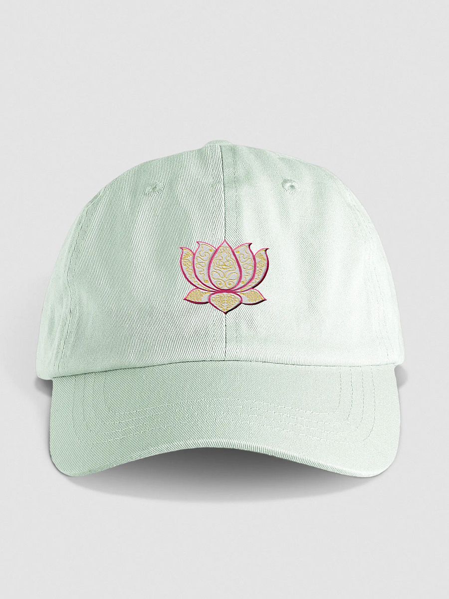 Golden Lotus Embroidered Dad Hat product image (1)