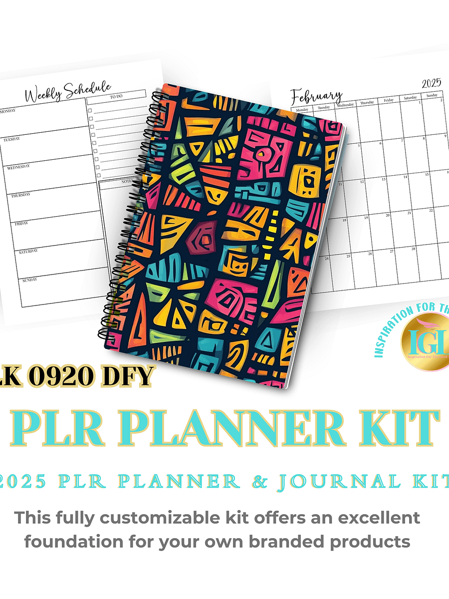 2025 PLR Planner & Journal Kit- PLK-0920-DFY product image (3)