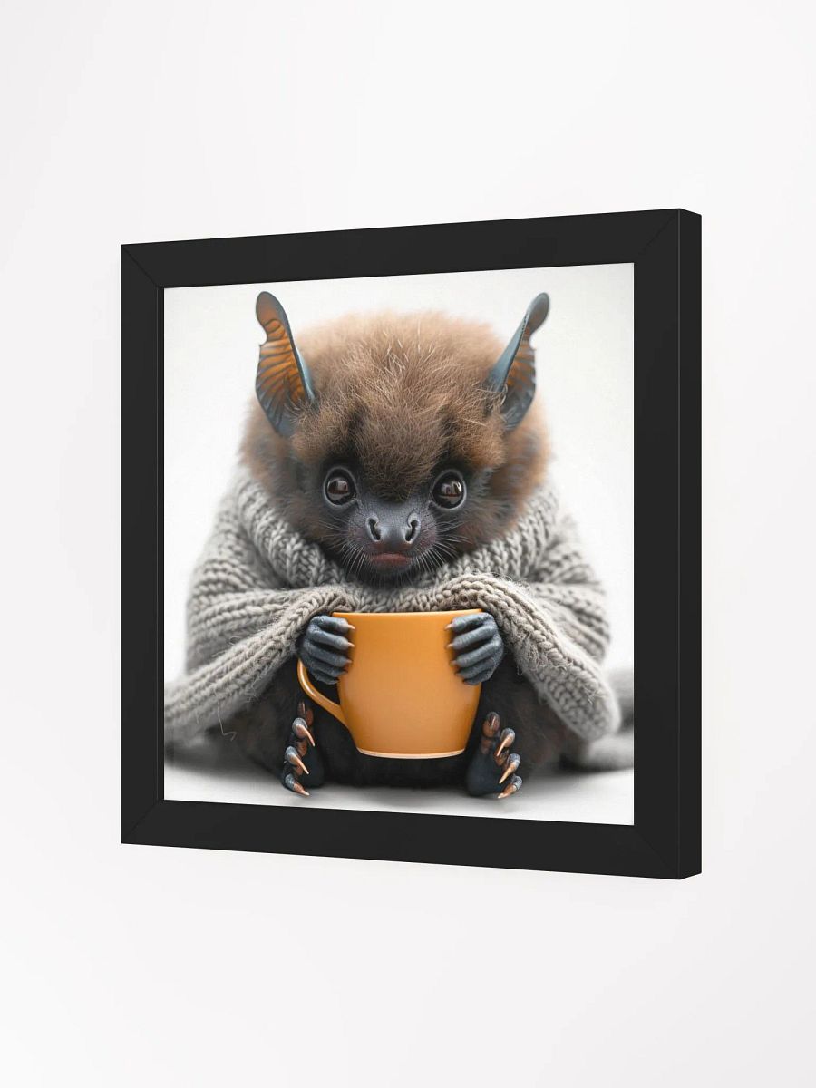 Coffee Lover Cute Baby Bat Wall Art product image (2)