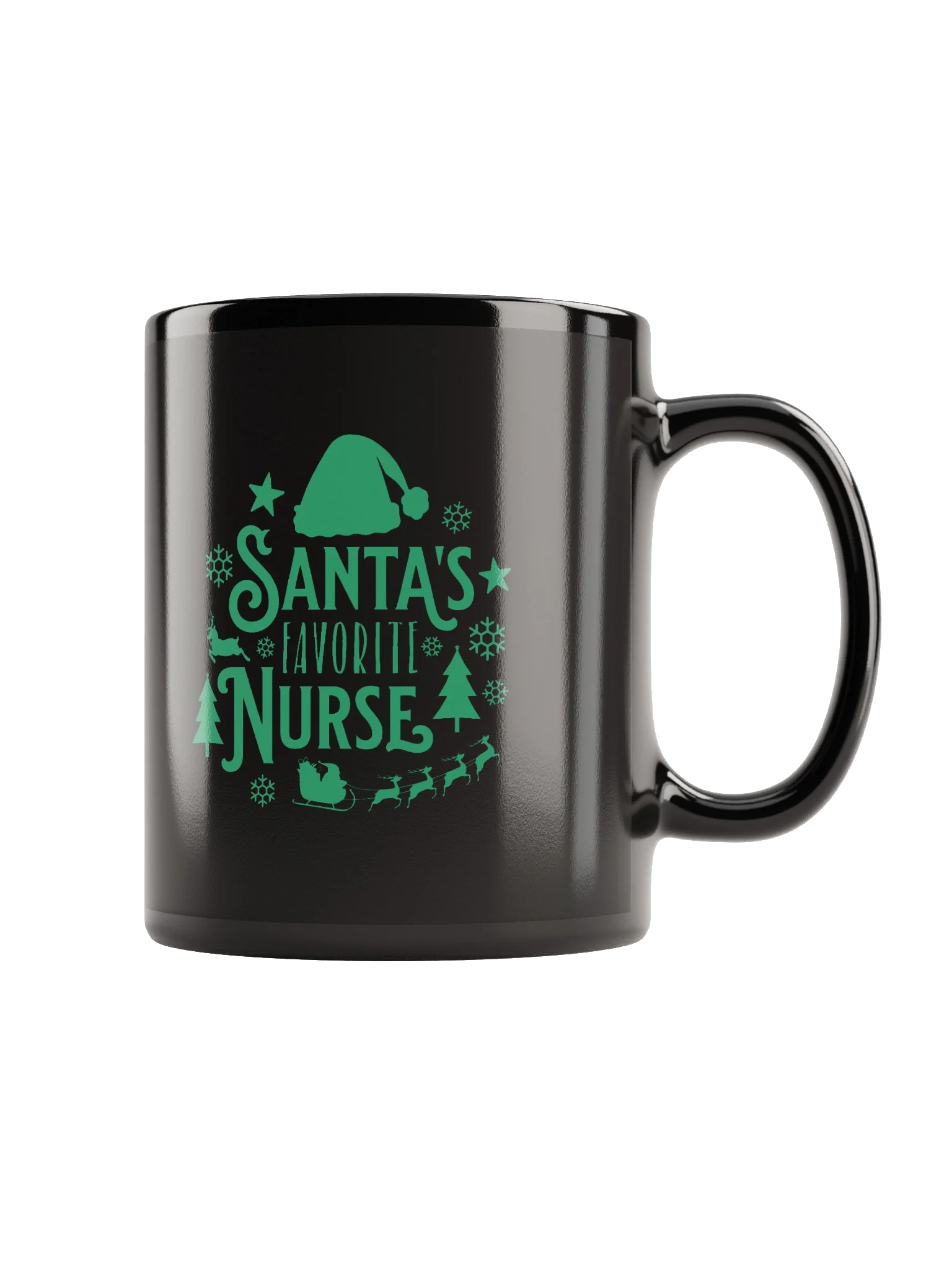 Cheerful Christmas Coffee Mug for Santa's Favorite Nurse product image (2)
