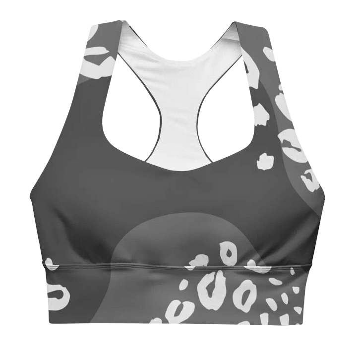 Grey Splotch All-Over Sports Bra product image (1)