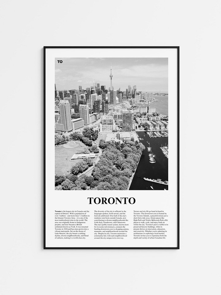 Toronto 02 Newspaper Poster | Framed product image (1)