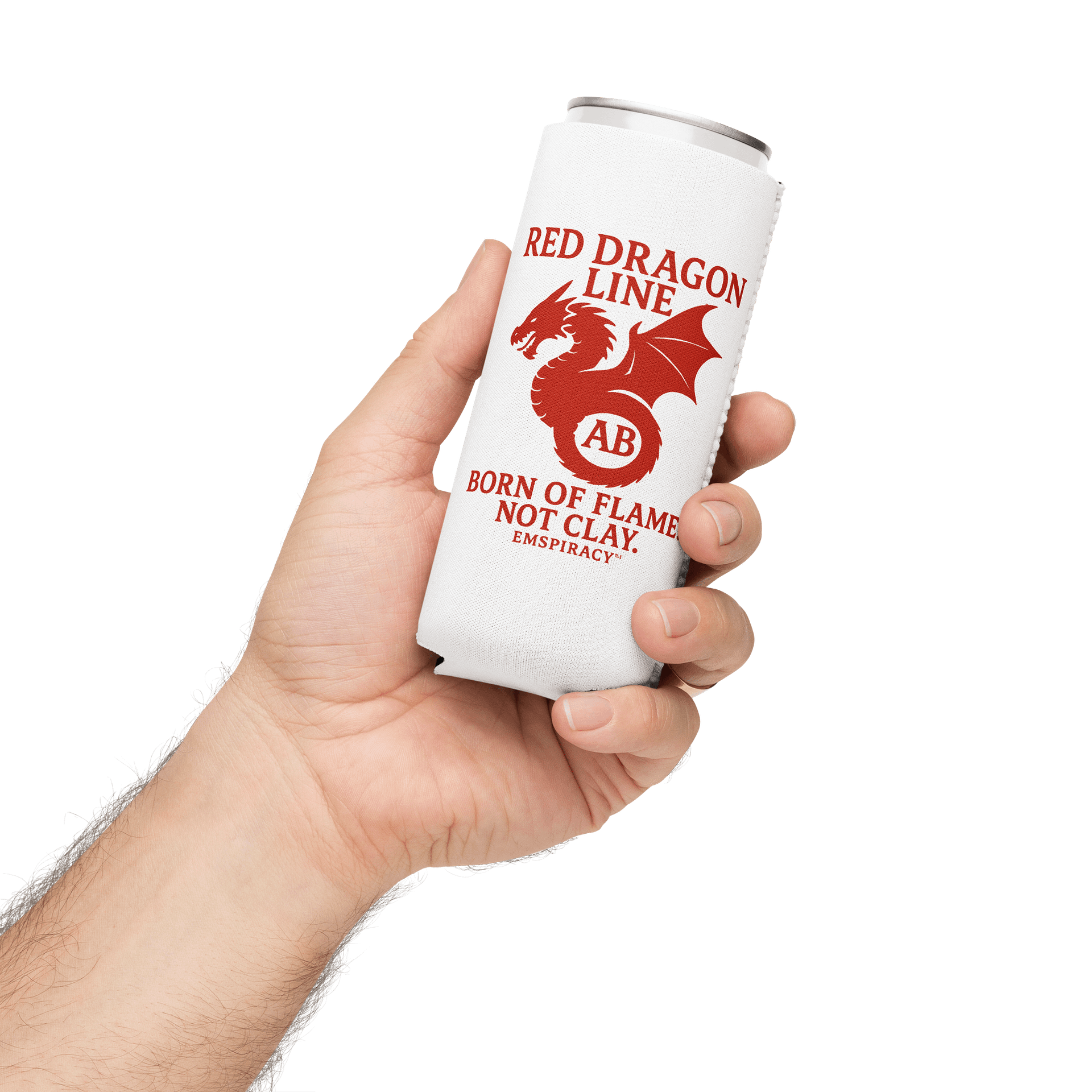🔥 Red Dragon Can Cooler – "Made of Flame, Not Clay" 🔥 product image (5)