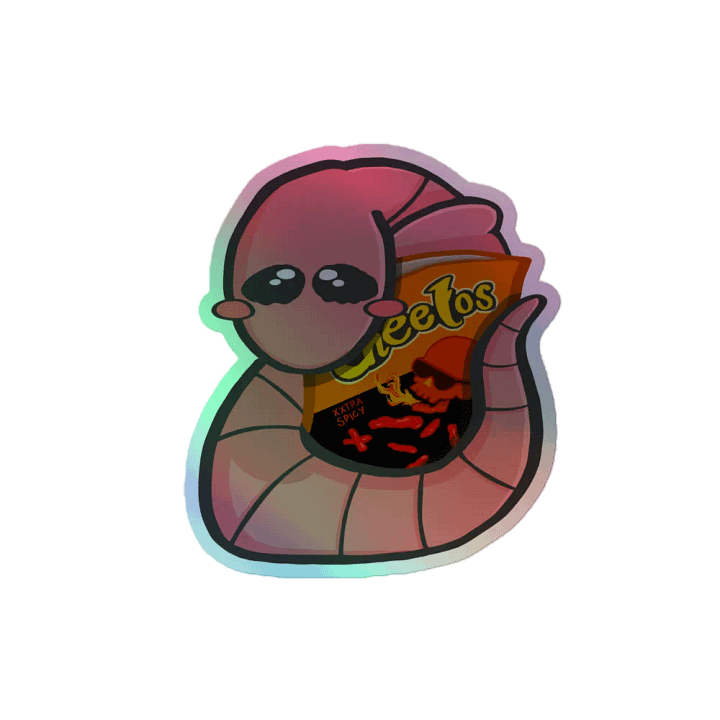 Holo Spicy Worm Sticker product image (2)