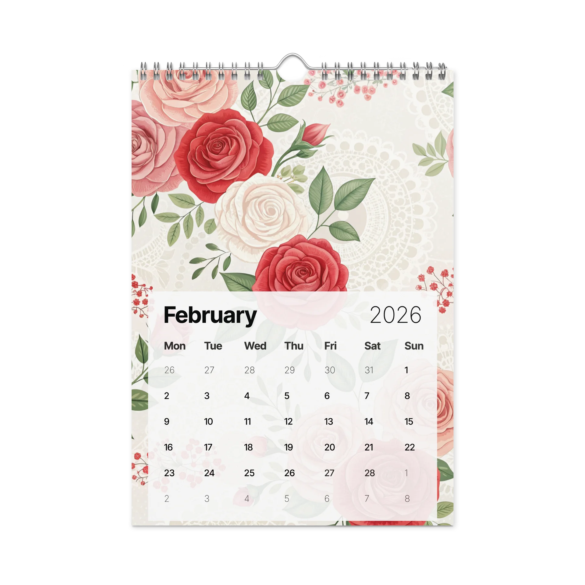 Seasons in Bloom – Floral Patterned Wall Calendar 2026 product image (5)