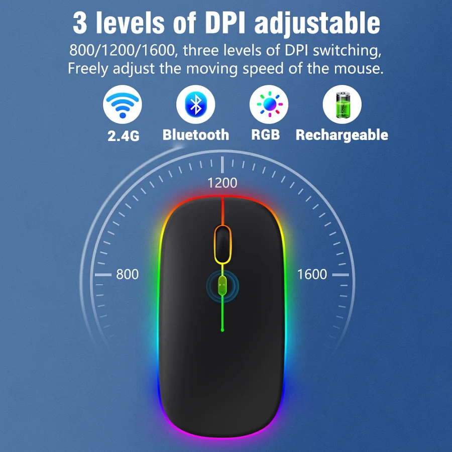 Backlit Backlight Bluetooth Keyboard & Mouse product image (3)
