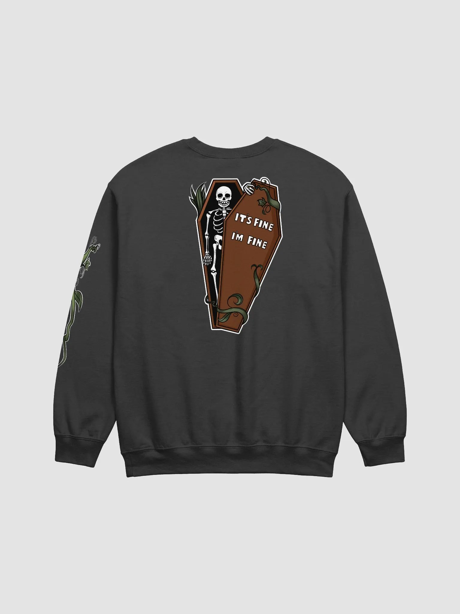 it's fine i'm fine crewneck (left sleeve) product image (2)