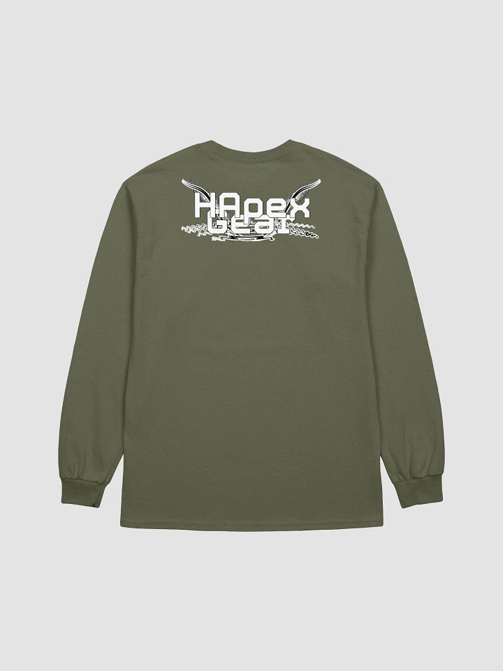 Ultra Cotton Long Sleeve T-Shirt - White HApex Gear Black Logo product image (2)