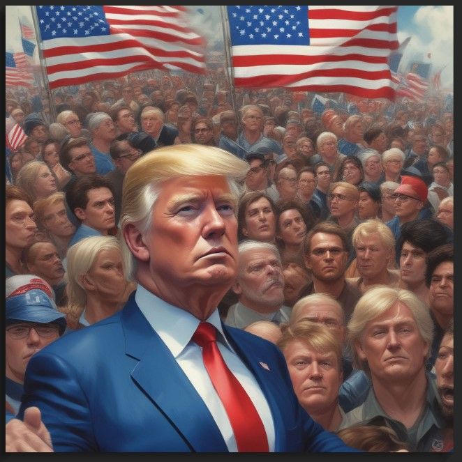 Patriotic Crowd - LIMITED EDITION METAL PRINT product image (1)