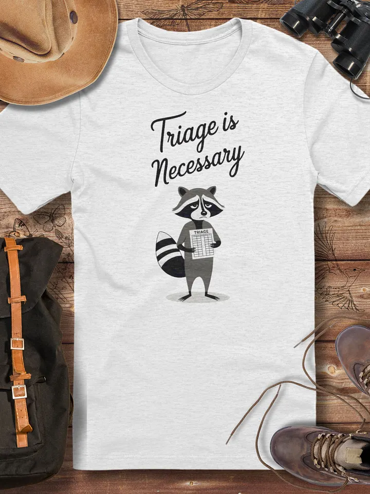 Raccoon Triage T-shirt, Wildlife Vet Tech Gift, Wildlife Rehabber T-shirt product image (1)