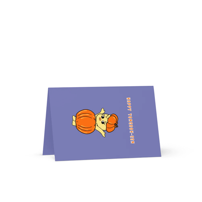 Happy Yongbok-een | Pumpkin Felix Halloween Greeting Card