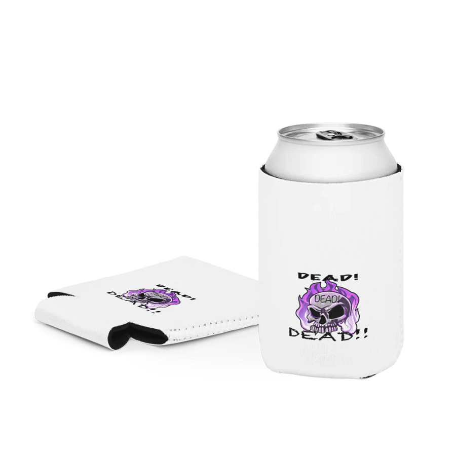 DEAD! Purple Flame Skull Can Cooler product image (4)