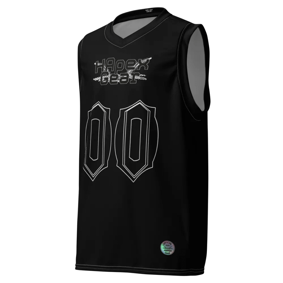 Toomey - Black - Recycled Unisex Basketball Jersey - Black HApex Gear Black Logo product image (1)
