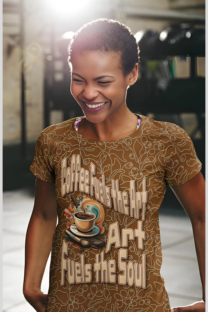 Coffee Fuels the Art All Over Print T-shirt product image (1)
