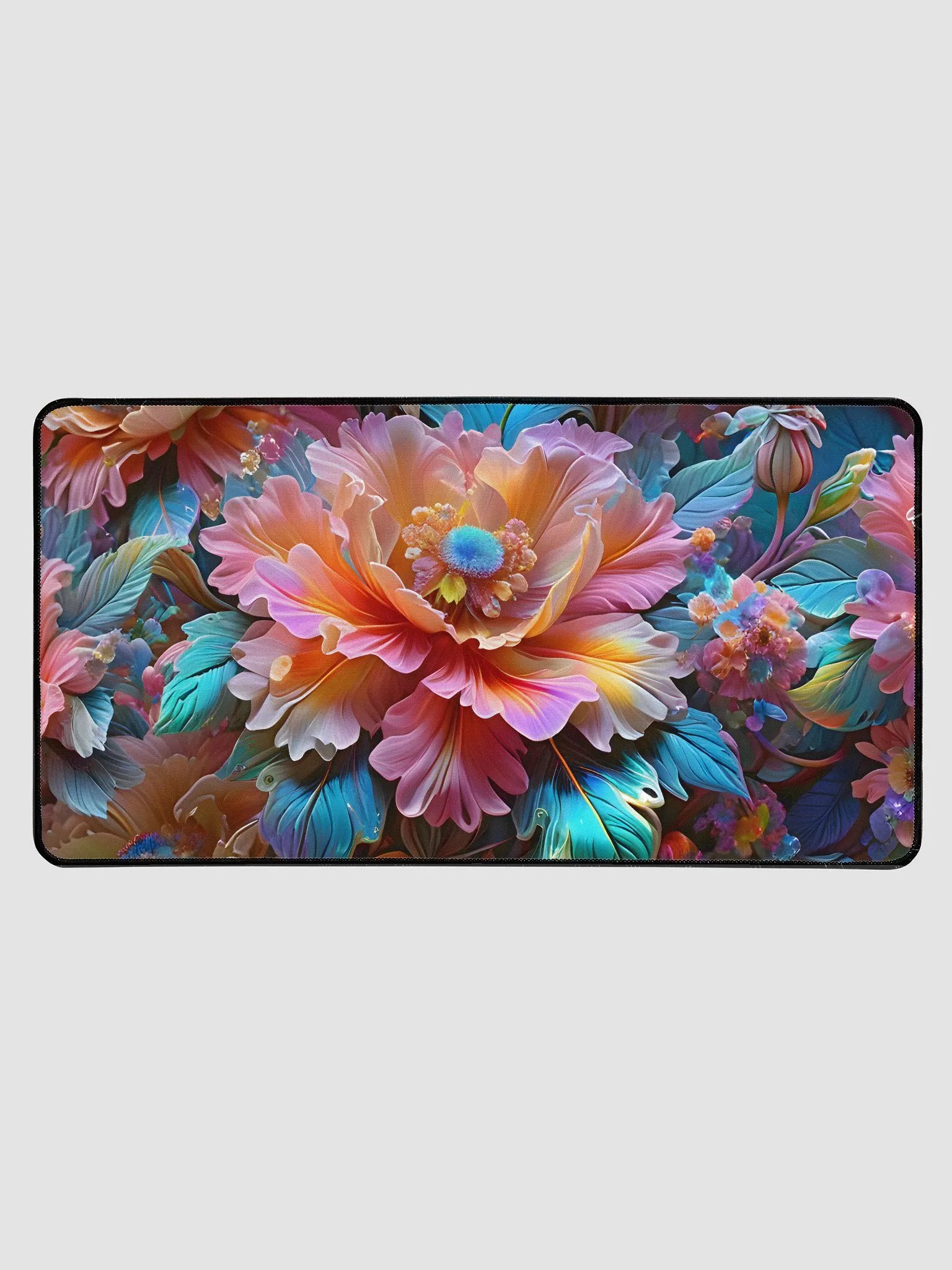 Iridescent Flowers Desk Mat 31.5
