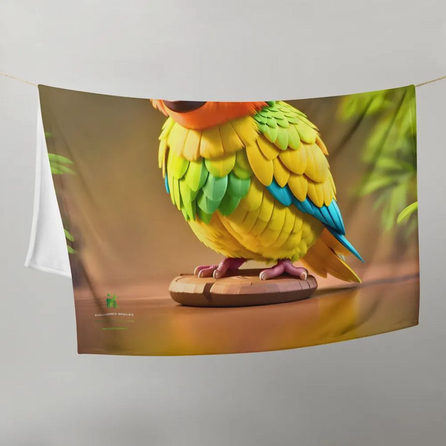 Endangered Species - Mexico - Yellow-headed Parrot Throw Blanket product image (10)