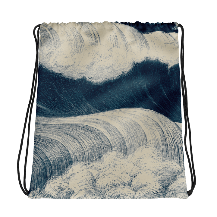 The Wave. Drawstring Backpack product image (1)