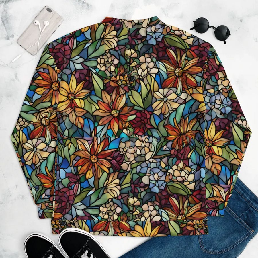 Phantasmagorical Floral Fiesta Bomber Jacket product image (9)