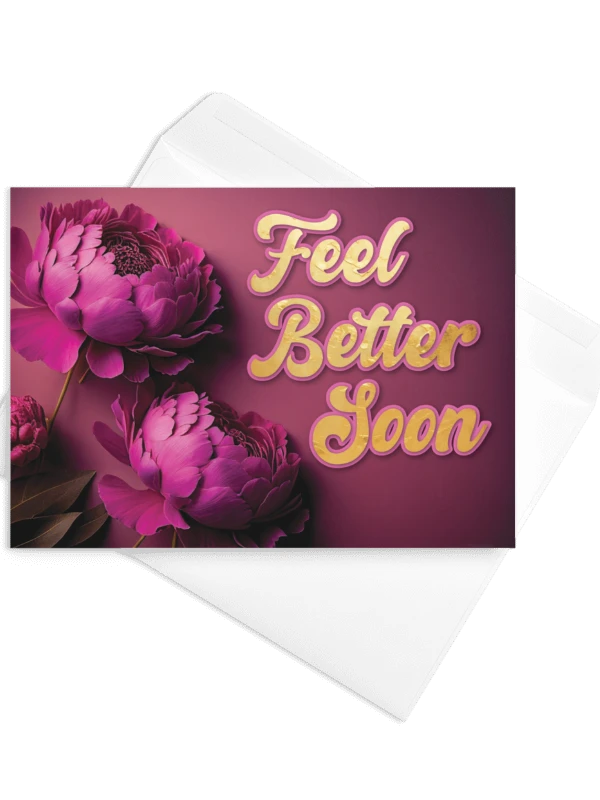 Feel Better Soon Peonies Card product image (1)