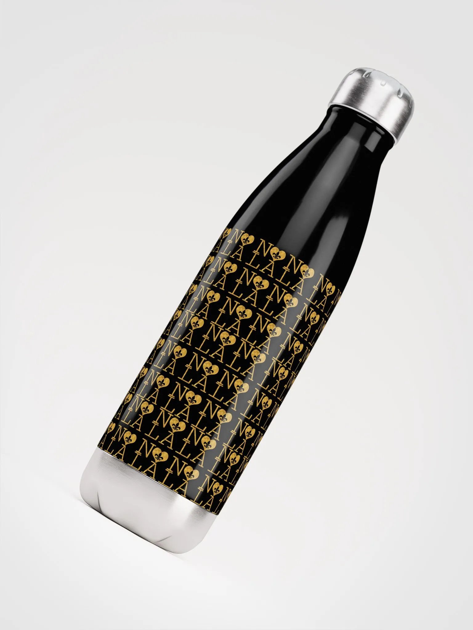 I LOVE NOLA **BIGSHOT BOTTLE LEGACY PRINT** (INFINITY PRINT BLACK & GOLD EDITION STAINLESS STEEL) product image (4)