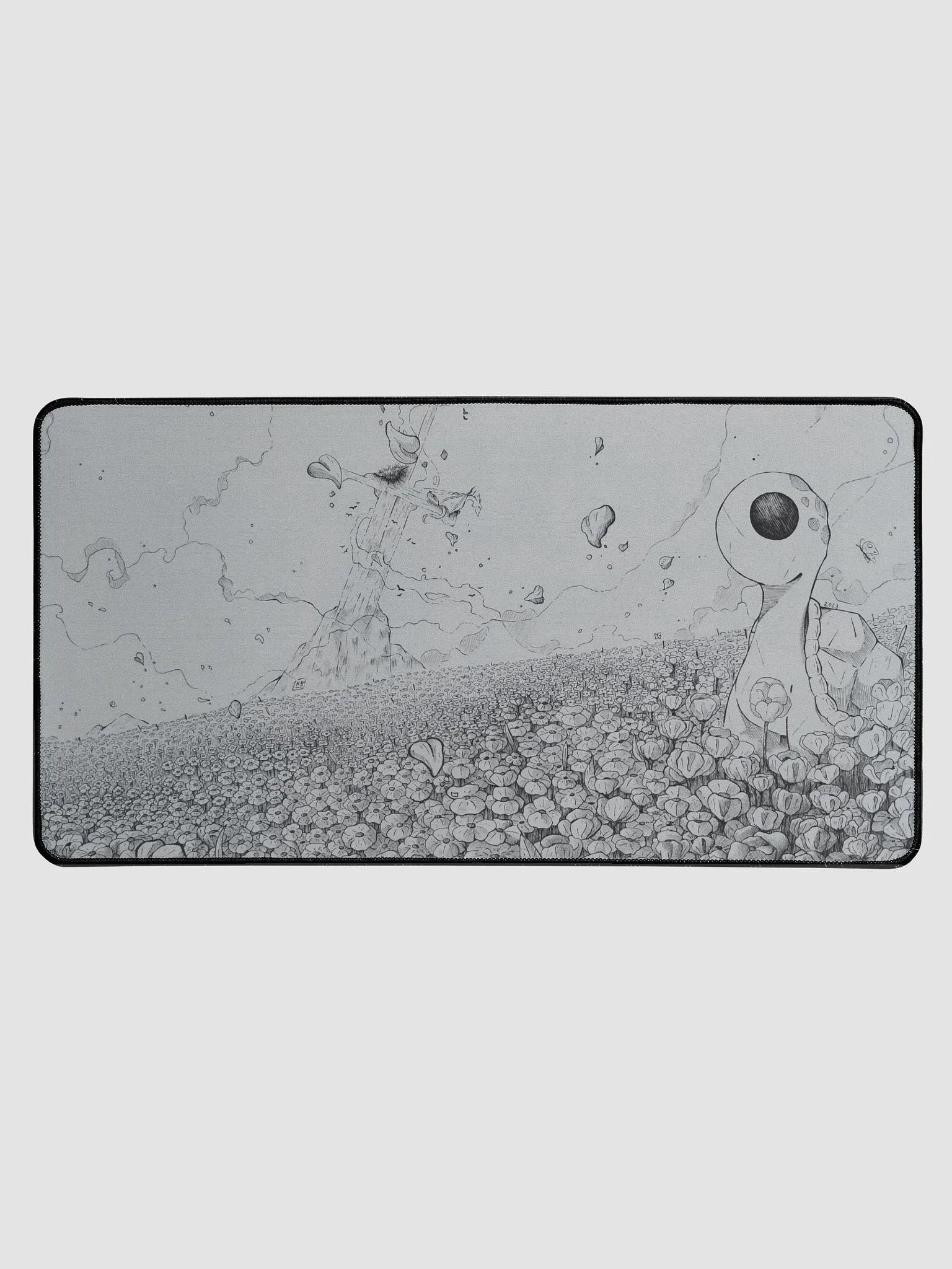 Tapis de souris " La plaine aux coquelicots " 38 x 78cm product image (3)