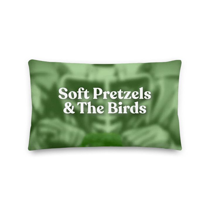 Kelly Green Preztels & Birds Pillow product image (5)