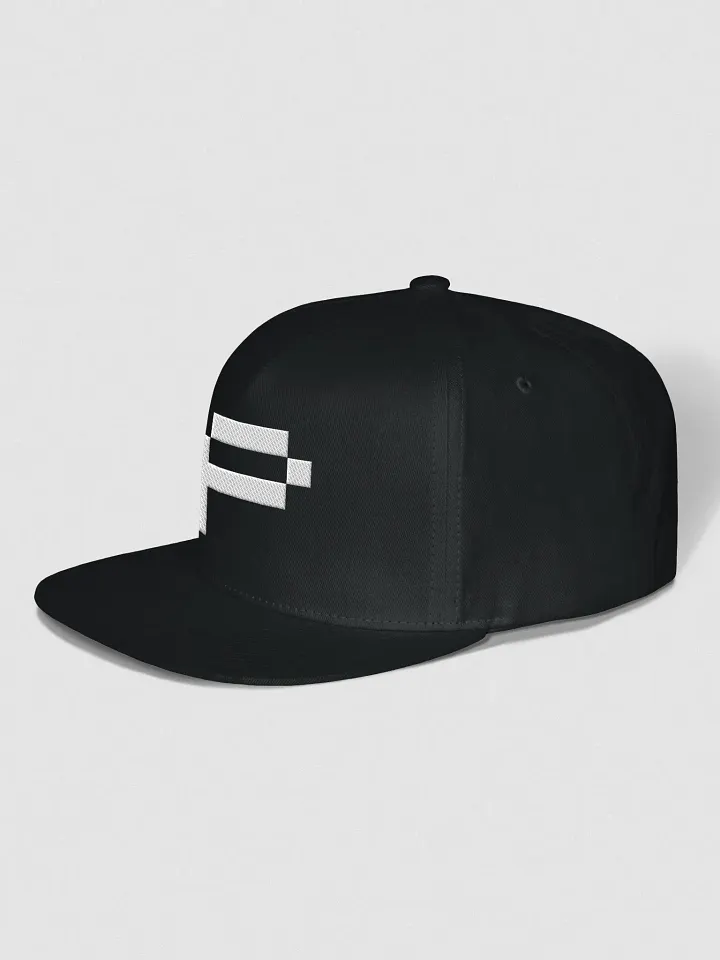 Pix Stitch 'P' White Flat Snapback Cap product image (8)