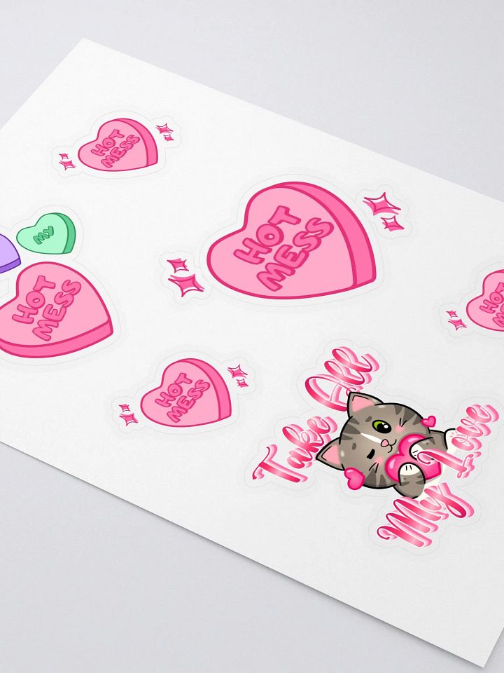 Hot Mess Valentine Sticker Sheet product image (2)