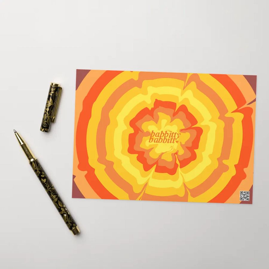 Happy Birthday retro landscape greetings card product image (8)
