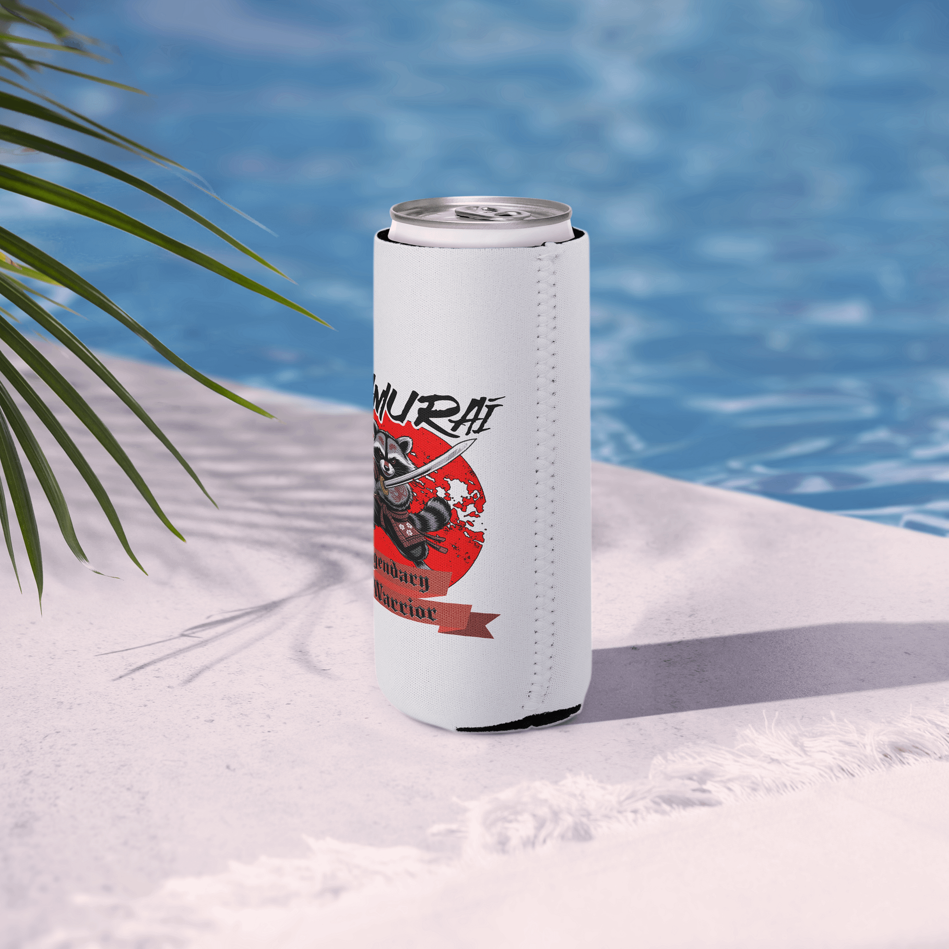 Samurai Legendary Warrior Raccoon Can Cooler product image (6)