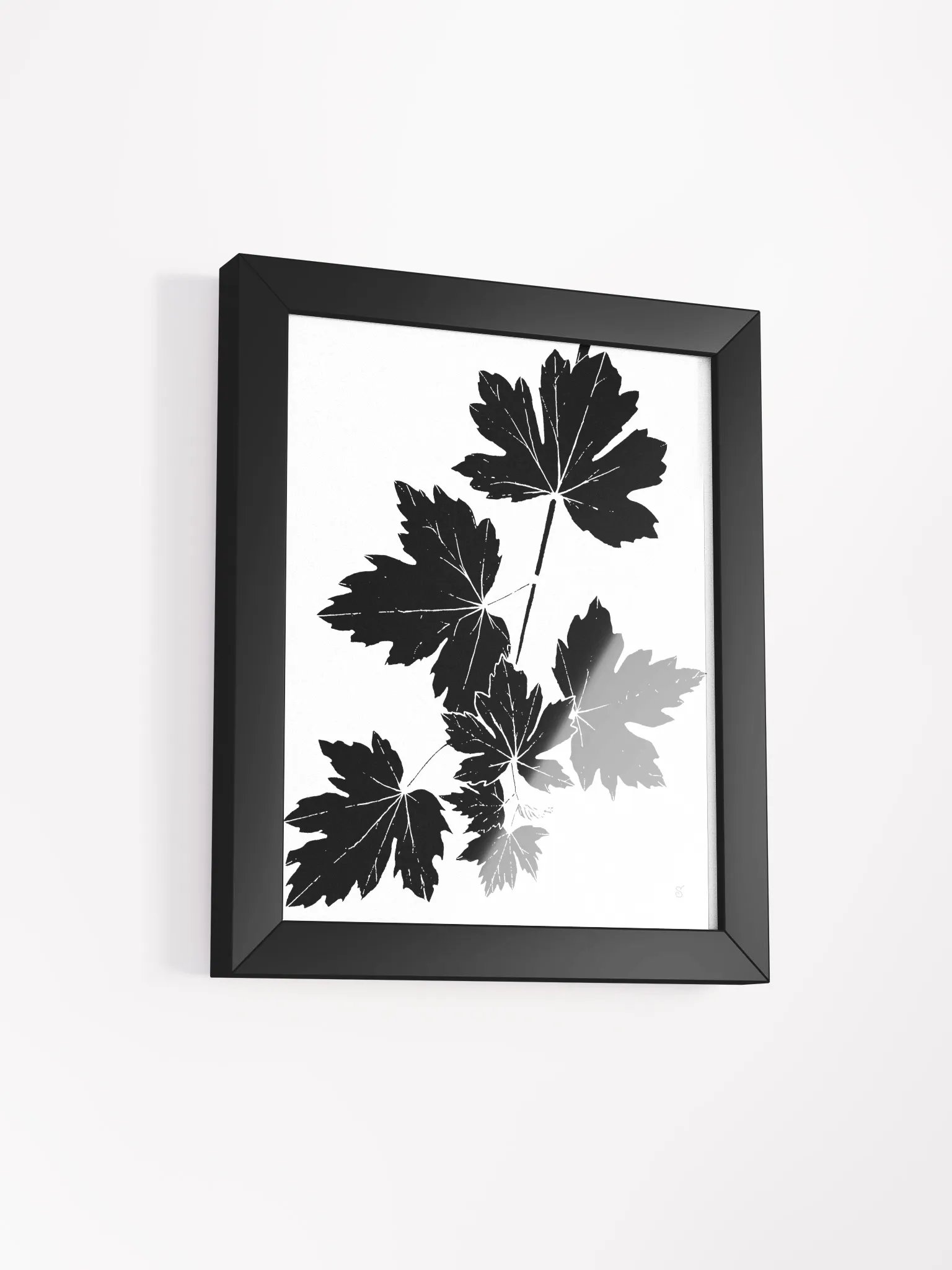 Nature's Silhouette Framed Poster - Grape Leaves Light product image (6)